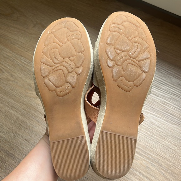 Kork-ease tan slides, suede and leather - Picture 3 of 4